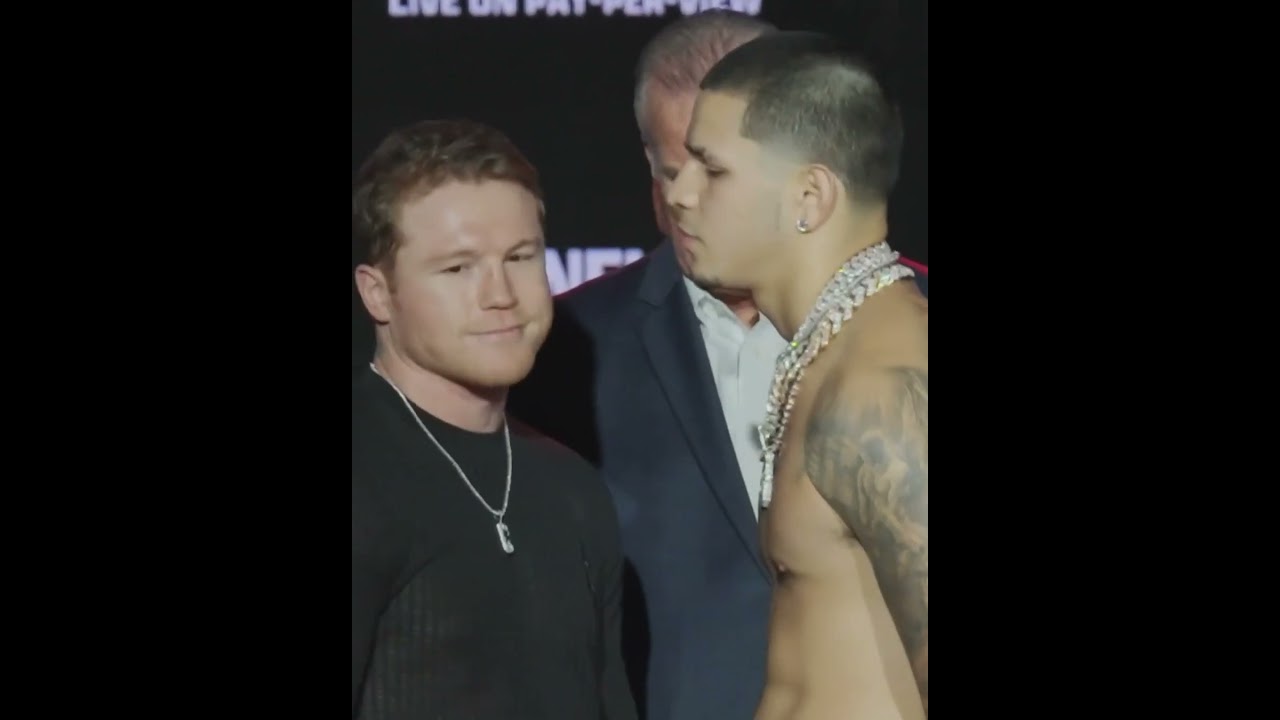 First Face Off: Canelo Alvarez Vs Edgar Berlanga 👀