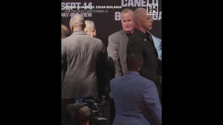 Canelo and Edgar Berlanga almost come to blows 🥊🔥