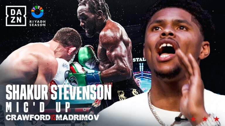 Shakur Stevenson Mic'd Up For Crawford vs. Madrimov 🗣️