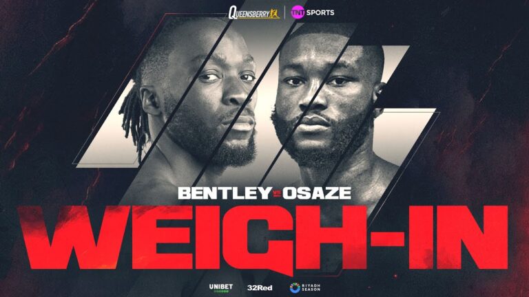 LIVE Weigh-In! Denzel Bentley vs Derrick Osaze & Aloys vs Birardi's Championship Fights 💥