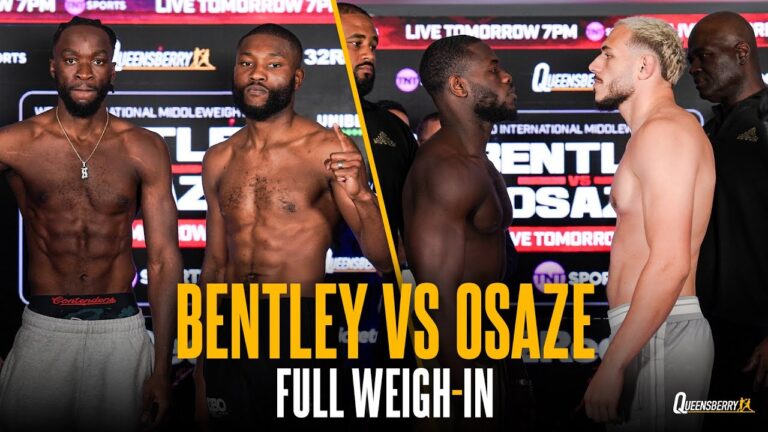 FULL Weigh-In | Denzel Bentley vs Derrick Osaze & Aloys vs Birardi's Championship Fights