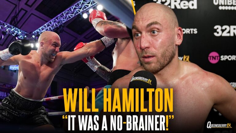 “It was a no-brainer!” | Will Hamilton impresses after taking queensberry debut with 3 weeks notice