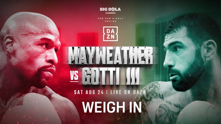 FLOYD MAYWEATHER VS. JOHN GOTTI III WEIGH IN LIVESTREAM