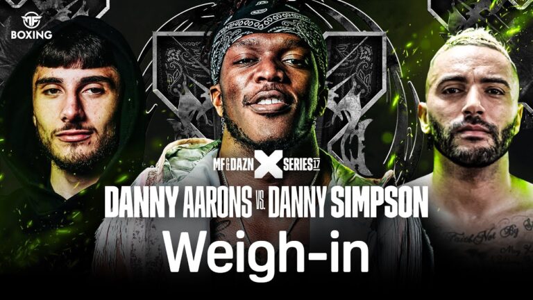 MISFITS & DAZN X SERIES 017: DANNY AARONS VS. DANNY SIMPSON & KSI CONCERT WEIGH IN LIVESTREAM
