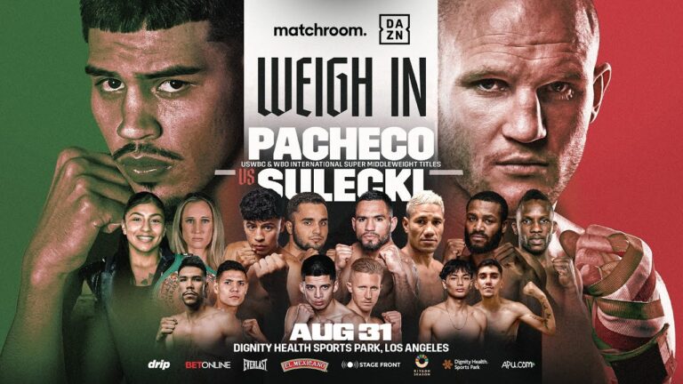 Diego Pacheco Vs Maciej Sulecki Plus Undercard Weigh In