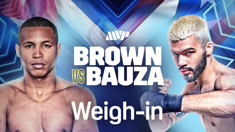 KEVIN BROWN VS. JOHN BAUZA WEIGH IN LIVESTREAM