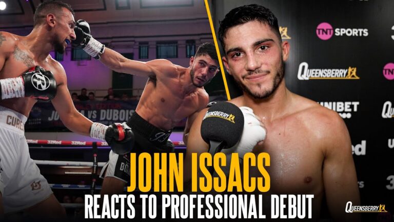 Ecstatic John Issacs reacts to professional debut and plans post-fight meal! 🥩👀