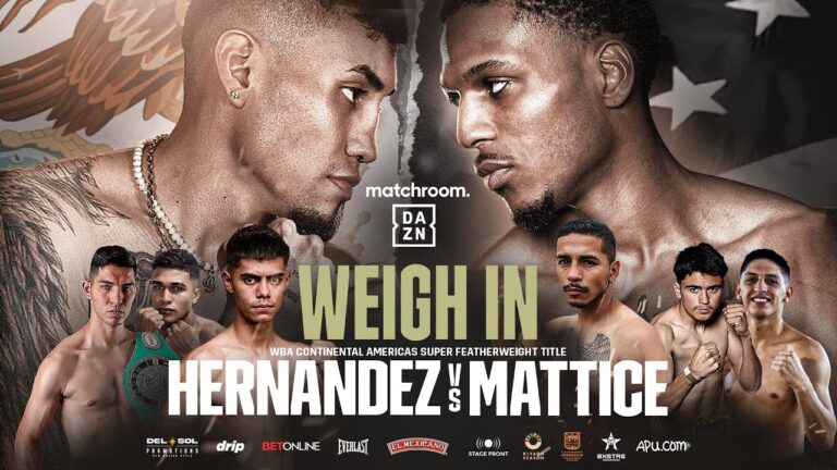 Rocky Hernandez Vs Thomas Mattice Weigh-In (Plus Undercard)