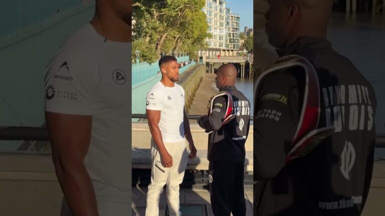 The frosty face-off between Joshua & Dubois 🥶 #Boxing