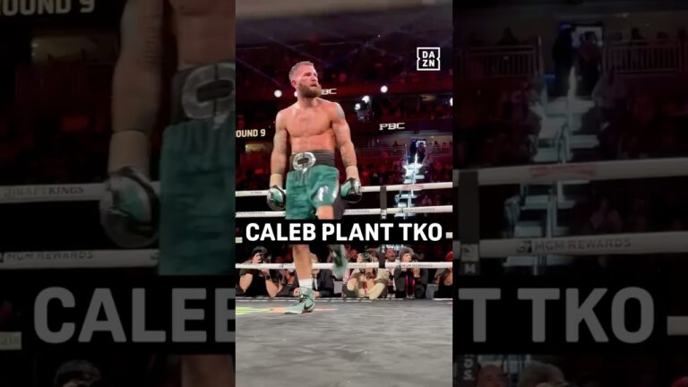 Caleb Plant wins by TKO 🥊 #CaneloBerlanga #boxing