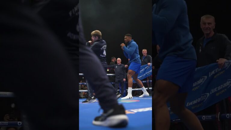 Anthony Joshua Inspires Next Generation At Workout Before Dubois
