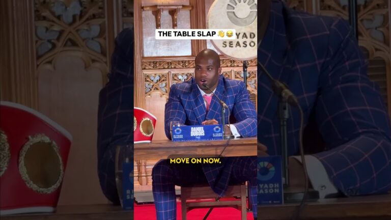 The gasps when Daniel Dubois slapped the table 😂