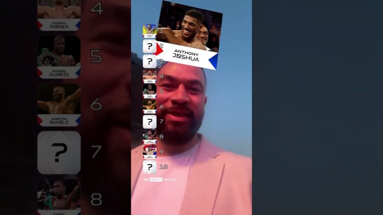 Joseph Parker ranks the BEST heavyweights in the world ✨