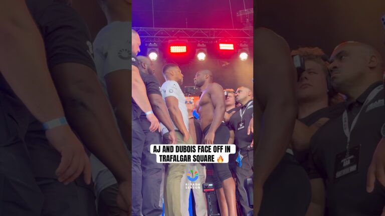 Anthony Joshua and Daniel Dubois lock eyes for the final time before they go to battle 👀⚔️