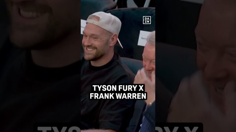 Tyson Fury x Frank Warren ringside for #joshuadubois 👀 #shorts