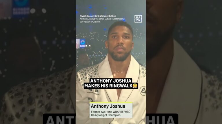 Allow AJ to reintroduce himself 🎶 #anthonyjoshua #shorts #daznboxing #joshuadubois