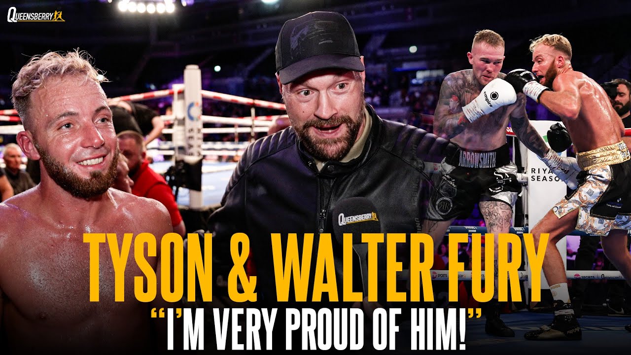 â€œIâ€™M VERY PROUD OF HIM!â€ 🤩 | Tyson Fury hijacks interview to praise cousin Walterâ€™s â€œrelaxedâ€ win 👏