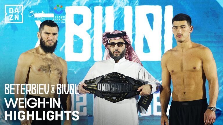 RIYADH SEASON: ARTUR BETERBIEV VS. DMITRY BIVOL WEIGH IN HIGHLIGHTS