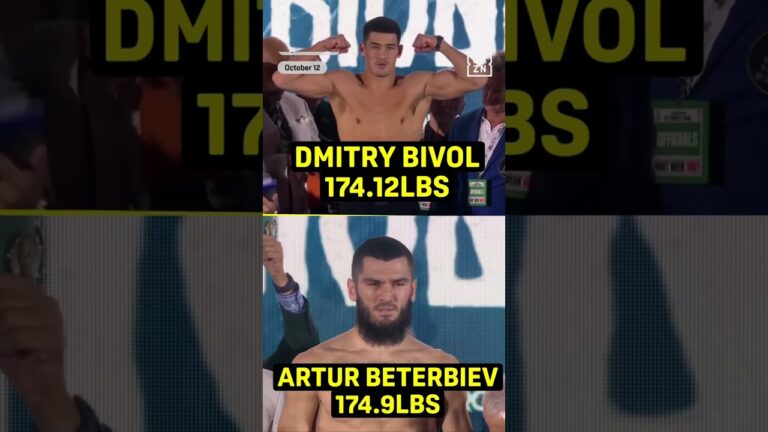 The main event fighters step on the scale 👀