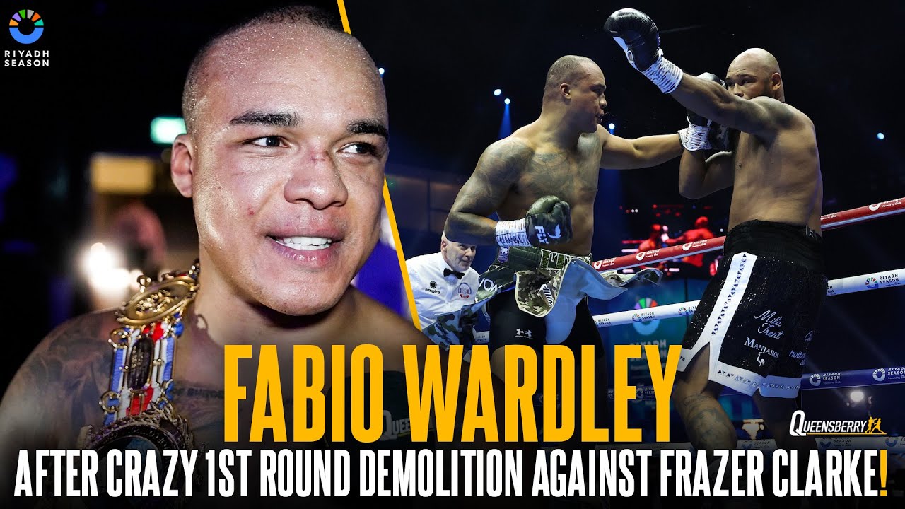 Fabio Wardley after crazy 1st round DEMOLITION against Frazer Clarke in British title rematch! 🇬🇧💥