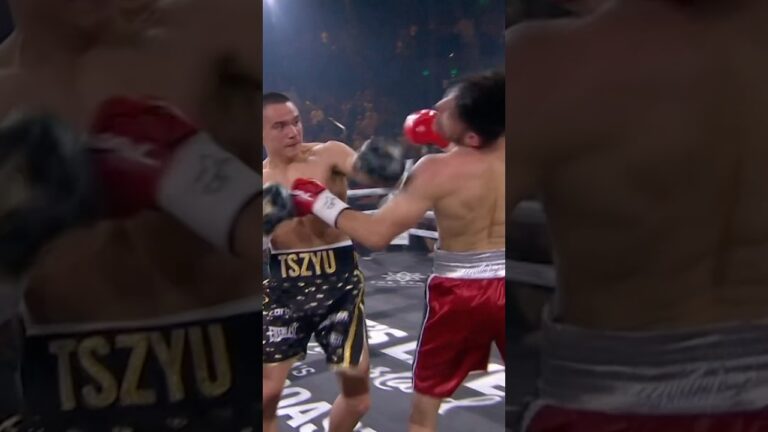 What Sebastian Fundora couldn't do in 12RDs, #TimTszyu did in 90 seconds 💥. #MurtazalievTszyu