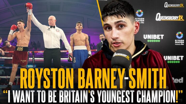 Royston Barney-Smith eyes the BIG stage as he aims to become â€œBritainâ€™s youngest World Champion!â€ 🇬🇧