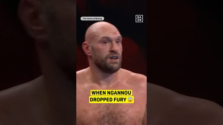 Ngannou dropped Fury a year ago today 😱 #shorts