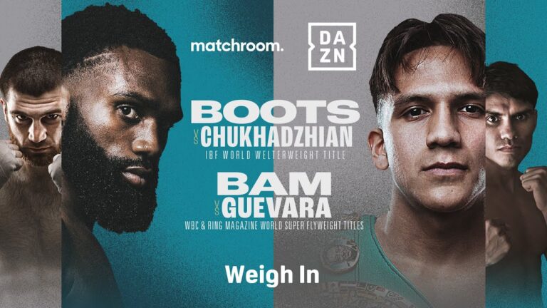 BOOTS ENNIS VS. KAREN CHUKHADZHIAN & BAM RODRIGUEZ VS. PEDRO GUEVARA WEIGH IN LIVESTREAM