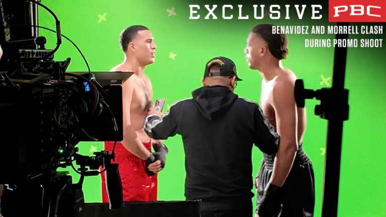 EXCLUSIVE: Benavidez and Morrell Clash During Promo Shoot
