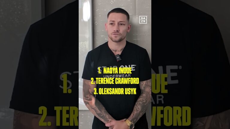 Liam Paro's Top 5⃣ P4P Fighters 👀 #shorts