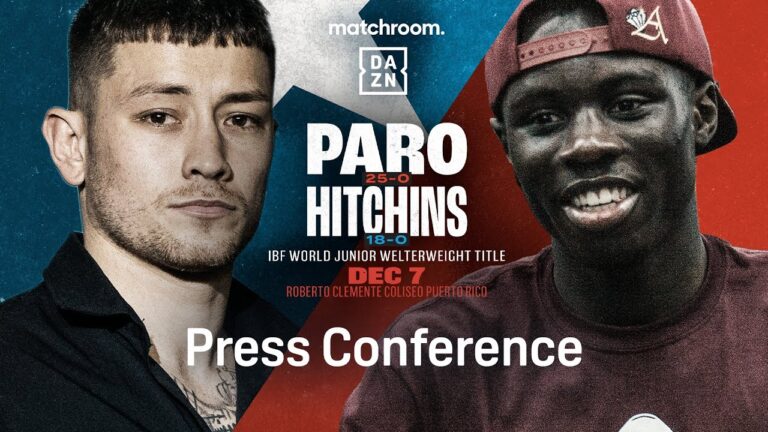LIAM PARO VS. RICHARDSON HITCHINS PRESS CONFERENCE LIVESTREAM