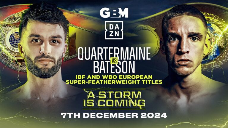 DANNY QUARTERMAINE VS. JACK BATESON PRELIMS LIVESTREAM