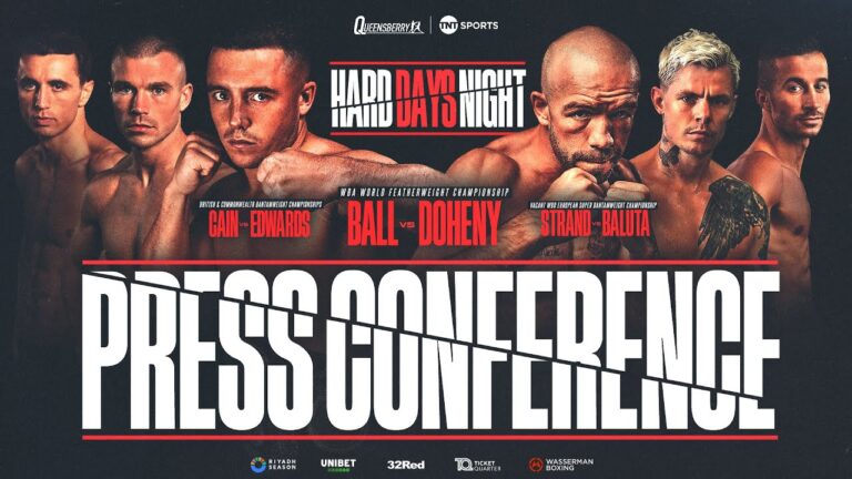 Hard Days Night! Live Launch Press Conference | Nick Ball vs TJ Doheny | #CainEdwards #StrandBaluta