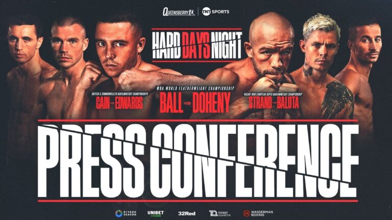 FULL LAUNCH PRESS CONFERENCE | Nick Ball vs TJ Doheny INTENSE STARE DOWN 😳