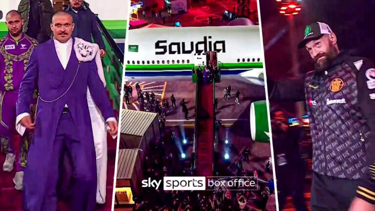 Fury and Usyk make EPIC grand arrivals as they prepare for rematch 🔥🥊