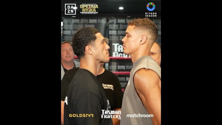 First Face Off 👀 Jai Opetaia Vs David Nyika 🇦🇺💥🇳🇿