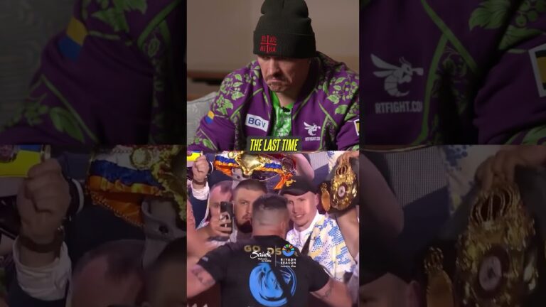 What Usyk really thinks when he faces off with Tyson Fury 👀