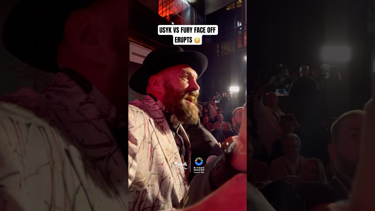 Tyson Fury and Oleksandr Usyk trade verbal blows after boxingâ€™s longest face off 👀