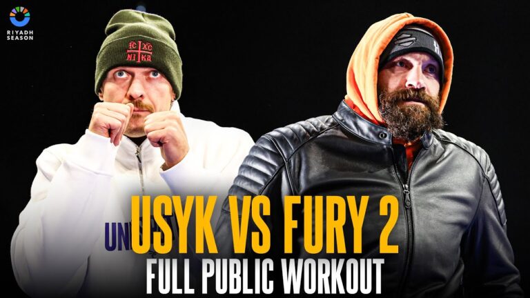 Oleksandr Usyk vs Tyson Fury 2 FULL Public Workout | UNIFIED Heavyweight World Titles #RiyadhSeason