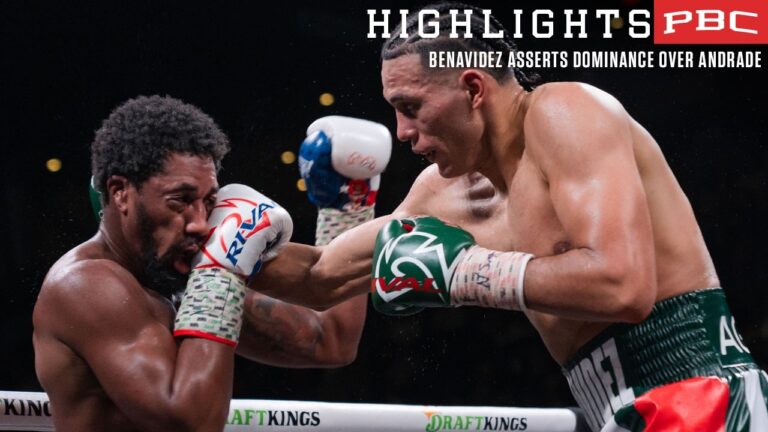 Benavidez asserts dominance over Andrade with RD6 stoppage | Benavidez vs Andrade