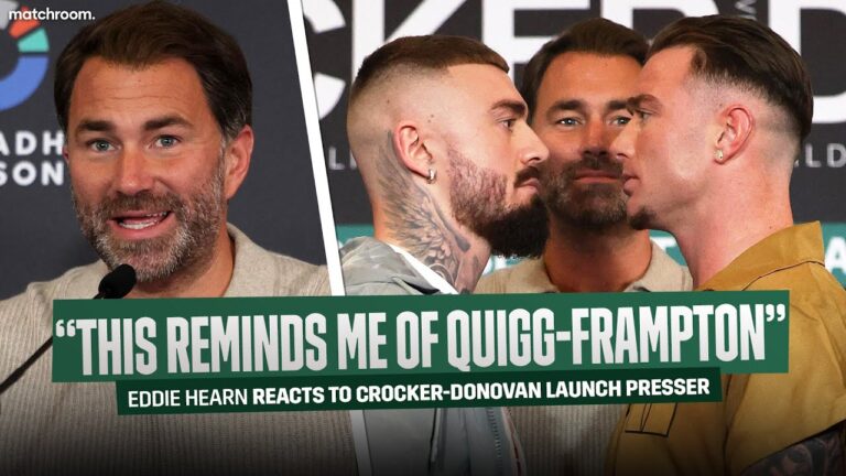 “Donovan Seemed Nervous” Eddie Hearn on Lewis Crocker-Paddy Donovan Launch Presser