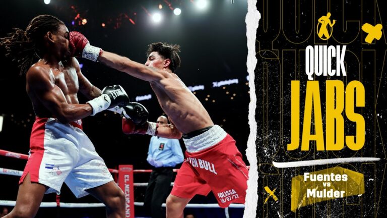 Quick Jabs | Jordan Fuentes vs James Mulder! Fuentes Calm, Cool & Collected In Vegas Pro Debut!