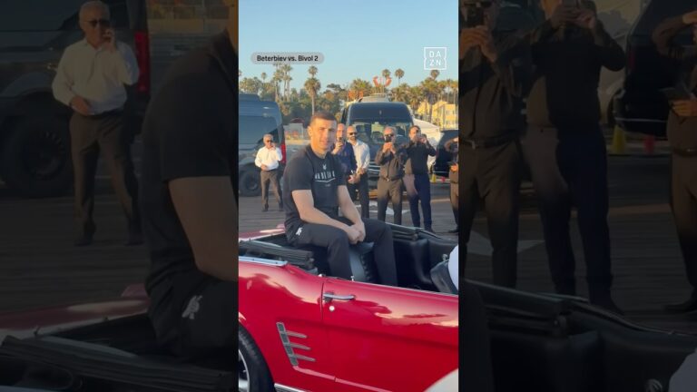 When Madrimov rocked up at Santa Monica Pier in a Mustang 🔥#shorts