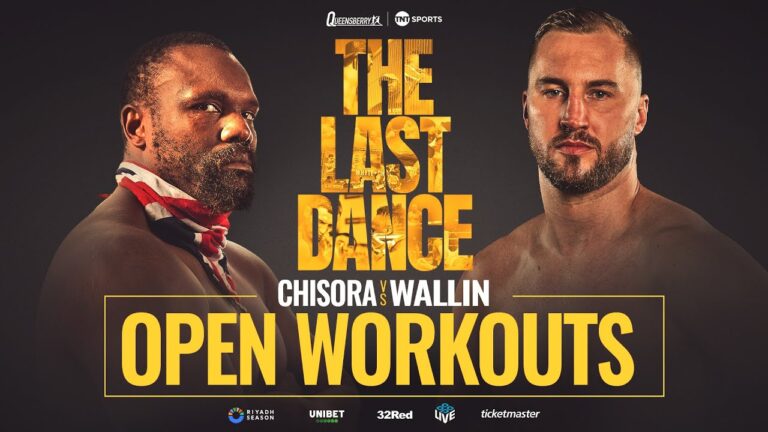LIVE OPEN WORKOUT! Derek Chisora vs Otto Wallin – The Last Dance 🥊