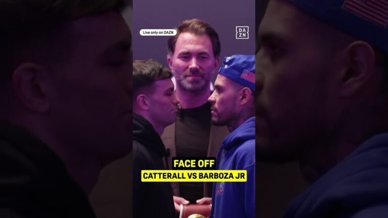 THE FIRST FACE OFF ⚔️🔥 Who you got?! #CatterallBarboza | Live on DAZN February 15
