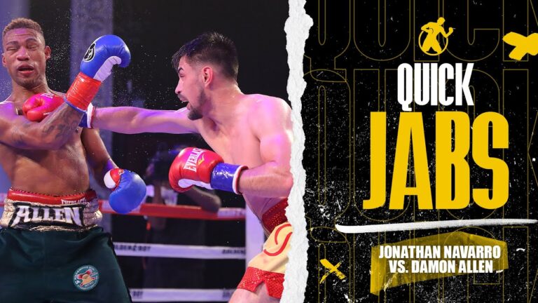 Quick Jabs | Jonathan Navarro vs. Damon Allen! Somebody's 'oh' had to go.