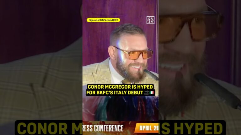Conor McGregor cannot wait for BKFCâ€™s Italy debut 🇮🇹