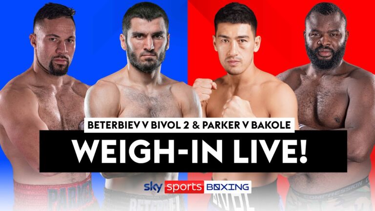 LIVE WEIGH-IN! ⚖ | Artur Beterbiev v Dmitry Bivol 2 & Joseph Parker v Martin Bakole