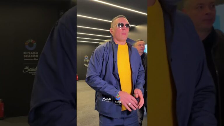 Oleksandr Usykâ€™s a popular man as he arrives to Beterbiev-Bivol 2 😅