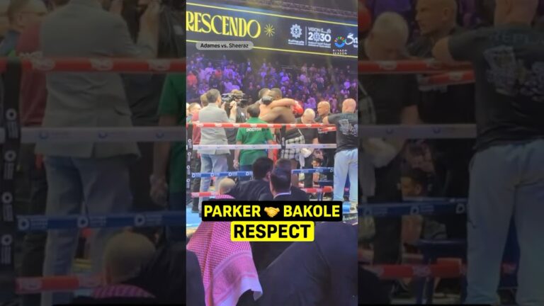 All respect between Parker and Bakole after battle 🤝 #shorts